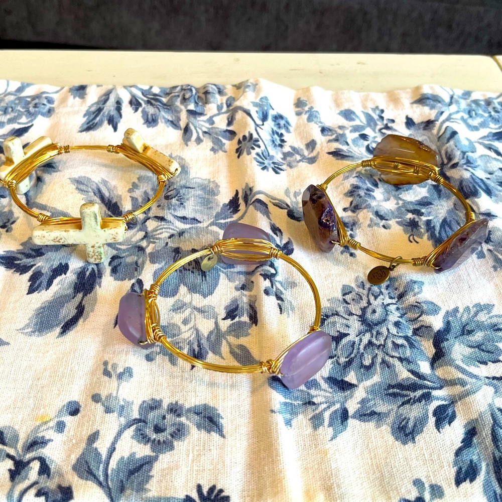 Bourbon and Boweties Bsngle Bracelets, Standard Size.